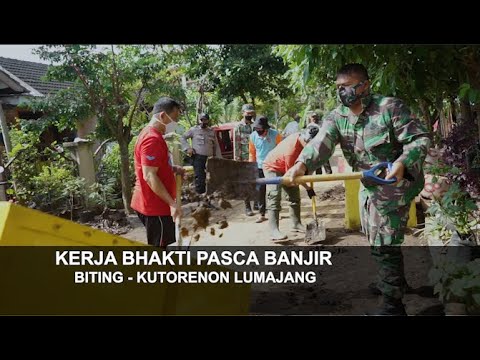 Pasca Banjir Pemkab Lumajang Terjunkan Tim Untuk Gotong Royong